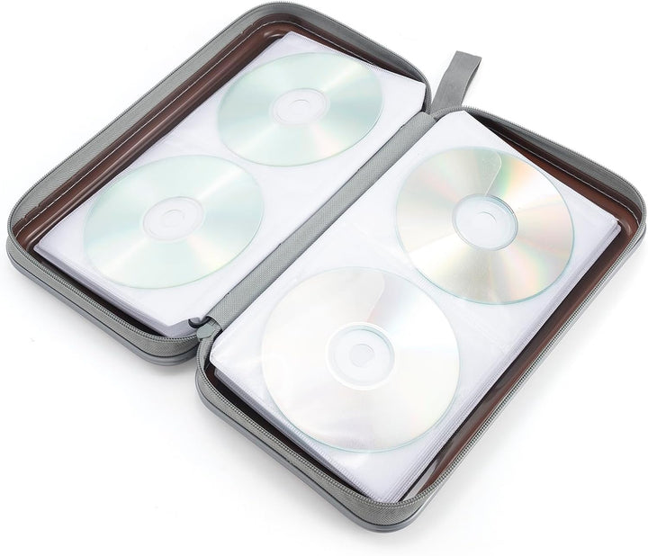 alavisxf xx CD Tasche, 96 CD/DVD Tasche Hartplastik CD Taschen Aufbewahrung Schutzhülle DVD Lagerung