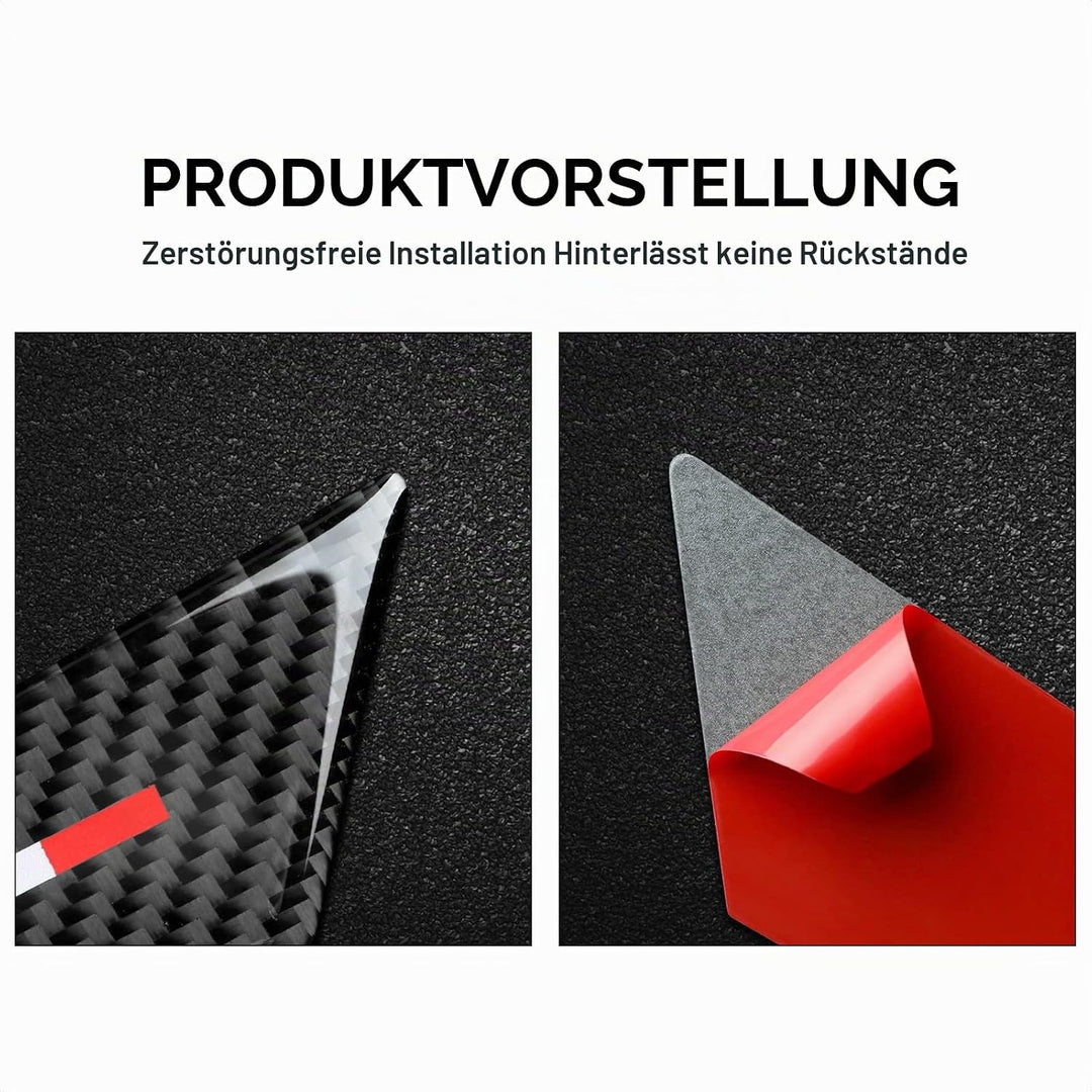 4PCS Kohlefaser Aufkleber Innentür Abdeckung Dekoration Aufkleber kompatibel mit Alfa Romeo Giulia S