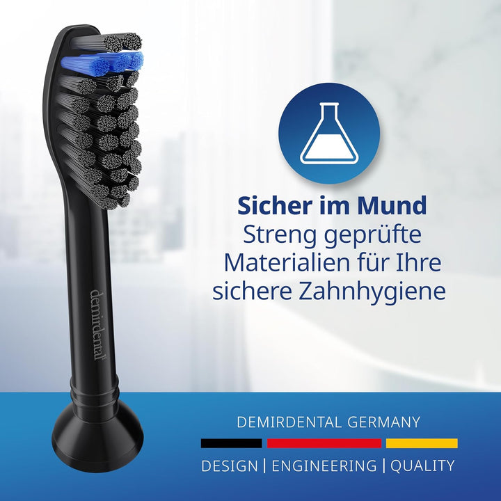 8er demirdental Ersatzbürsten passend für Philips Sonicare, Aktivkohle Aufsätze & Aufsteckbürsten, H