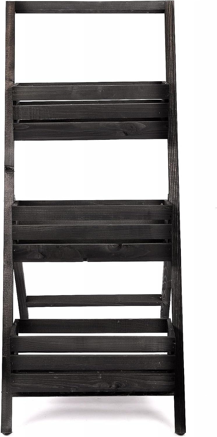 ECODECO Hochbeete für Garten Pflanzenregal aus Holz | Kaskadierendes Blumentreppe für Outdoor Indoor