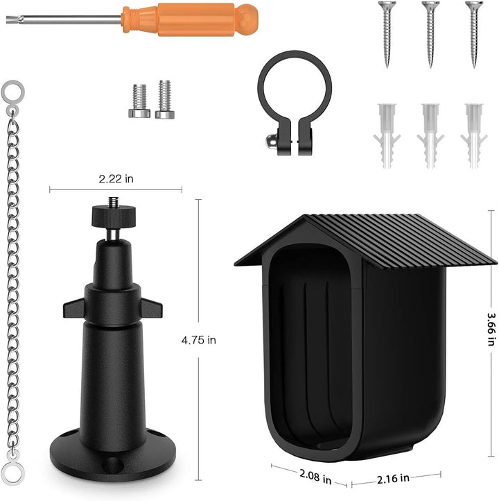 HOLACA Halterung Kompatibel mit eufyCam 2C/2C Pro (Kamera Nicht enthalten), ABS Hülle + Metall-Wandh