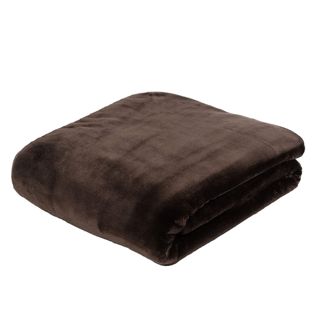 Gözze - Premium Cashmere-Feeling Wohn- und Kuscheldecke, 500 g/m², 130 x 170 cm - Schoko Schoko 130