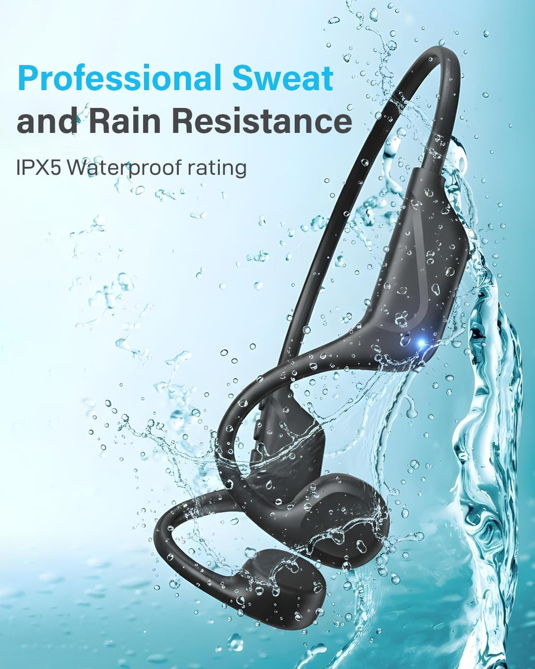 Sehawei Knochenschall Kopfhörer Bluetooth,2025 Upgrade Kopfhörer Kabellos 5.4 Bone Conduction Headph