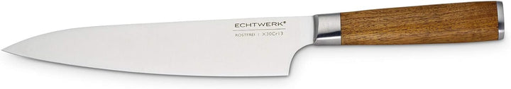 Echtwerk 3 in I Küchenmesser Set/ Schneidebrett aus Akazienholz mit integriertem Messerschärfer und