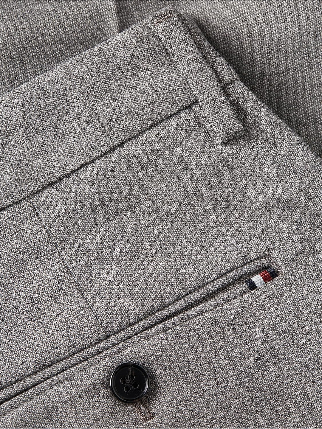 Tommy Hilfiger Herren Bleecker Fake Solid Wool Look Gewebte Hosen 31W / 30L Grau (Medium Grey Heathe