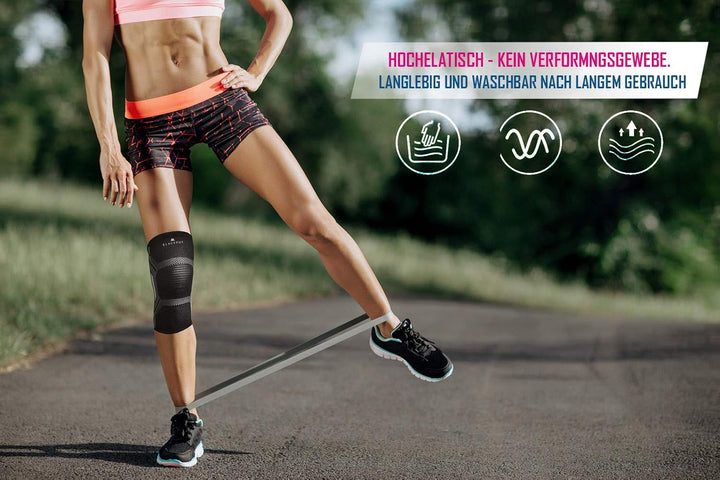 BLACKROX Kniebandage Sport Vergleichssieger Kompressions Knie Bandage, Sportkniebandage, Sport Fussb