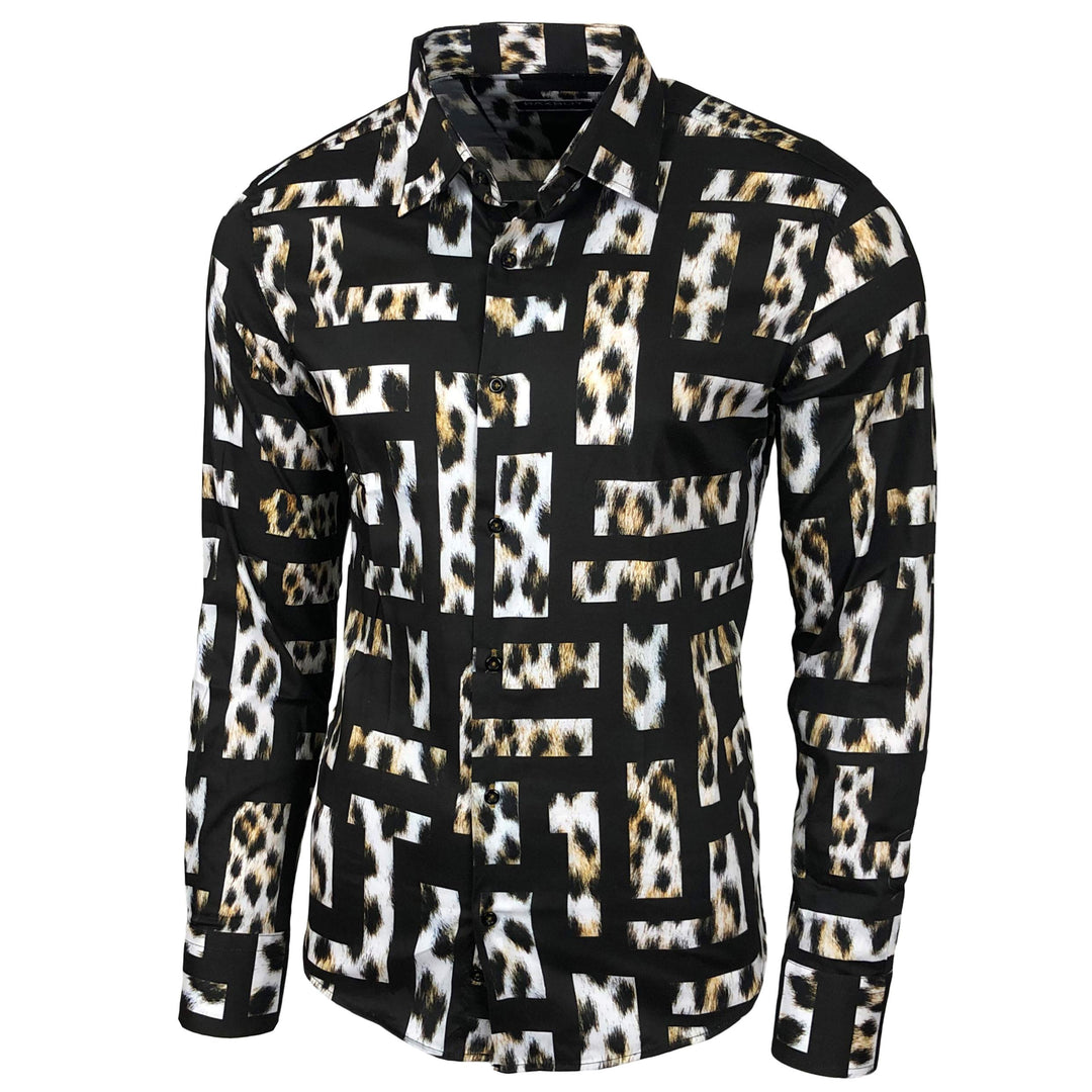 Blumen Hemden Herren Bunte Hemd Langarmhemd Muster Freizeitshemd Langarm Casual Mehrfarbig Shirt S S