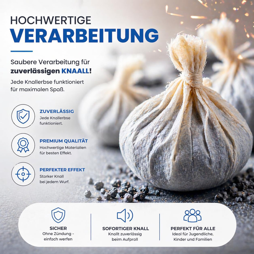 TK Gruppe Timo Klingler 1000x Knallerbsen Happysparks® - Fun Snaps Silvester wie Knallteufel Knaller