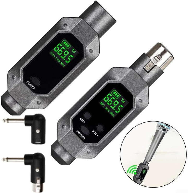 Kabelloses Mikrofon, Audio-Sender und Empfängersystem, XLR-Mikrofonadapter für dynamisches Mikrofon,