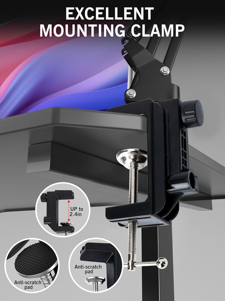SUNMON für HyperX SoloCast / 2 Mikrofon Arm, Universeller SoloCast 2 Mikrofonarm Tisch Mikrofonständ
