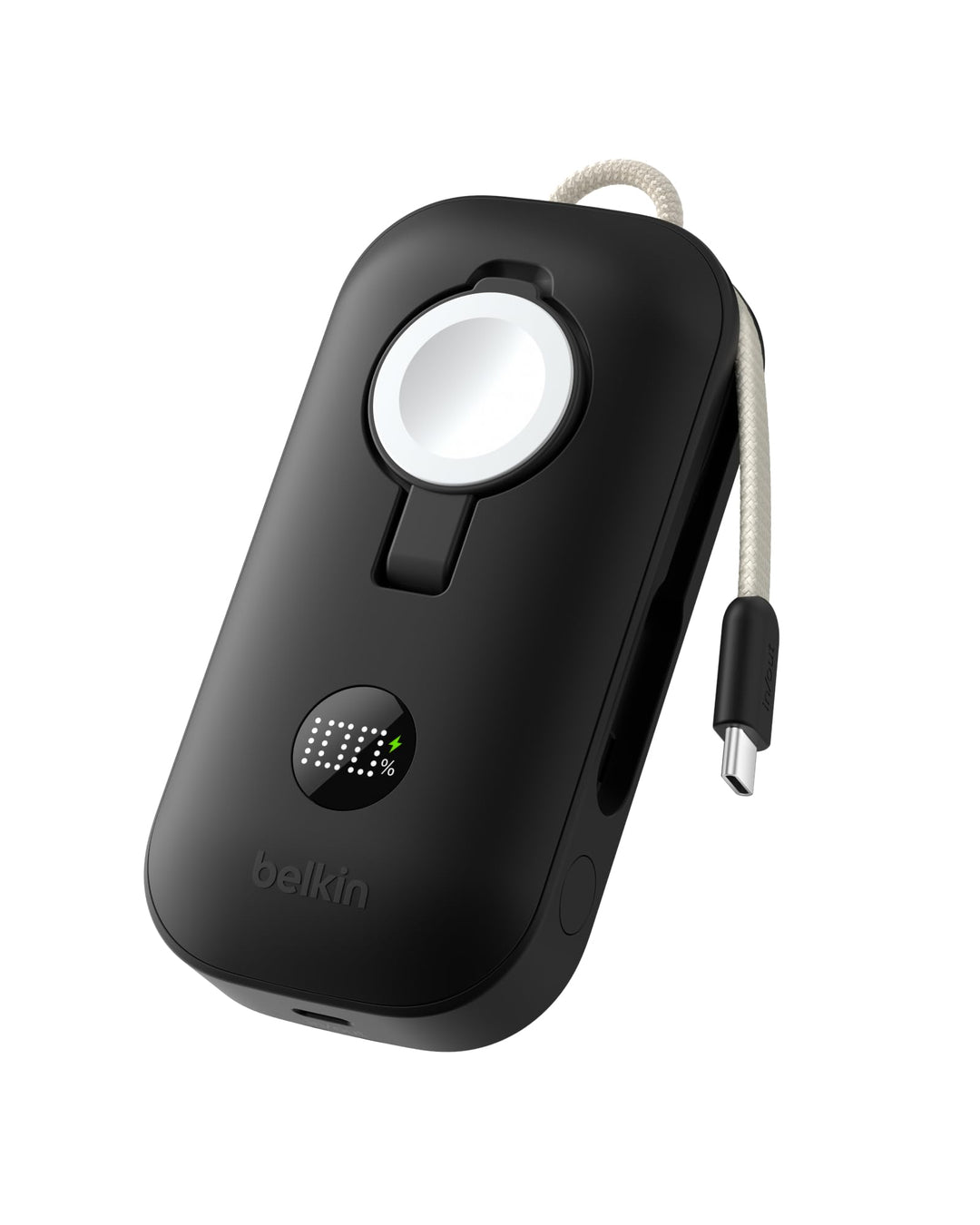 Belkin BoostCharge Pro 10000mAh Power Bank with Apple Watch Charger, Portable Charger with Integrate