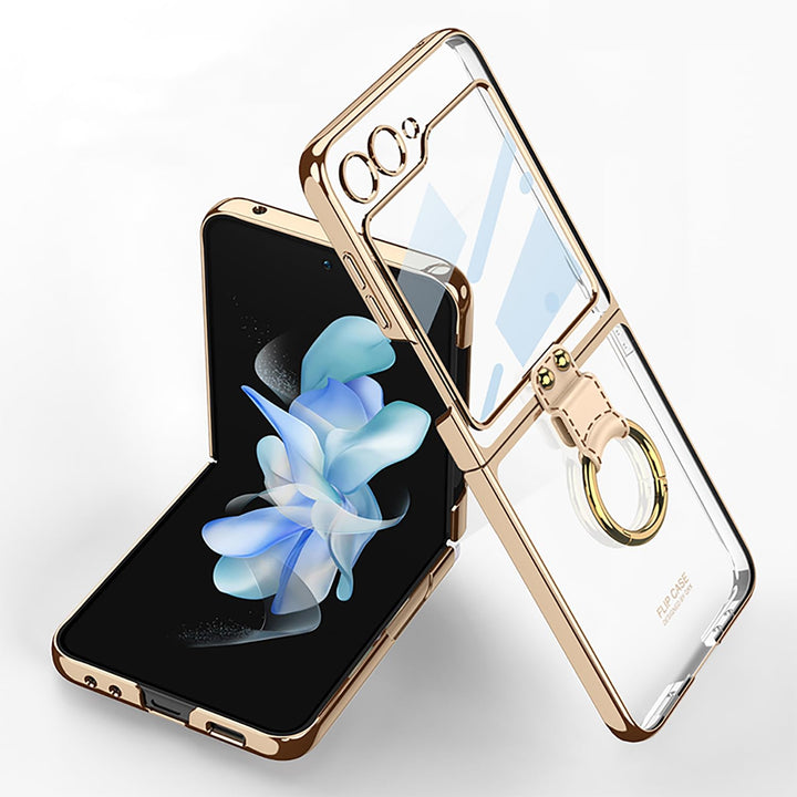 CeeEee Hülle für Samsung Z Flip 5 Transparent Handyhülle Stossfest Dünn Klappbar Case für Galaxy Z F