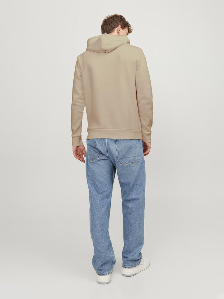 JACK & JONES Male Kapuzenpullover Logo Kapuzenpullover 3XL Beige (Crockery/Reg Fit), 3XL Beige (Croc