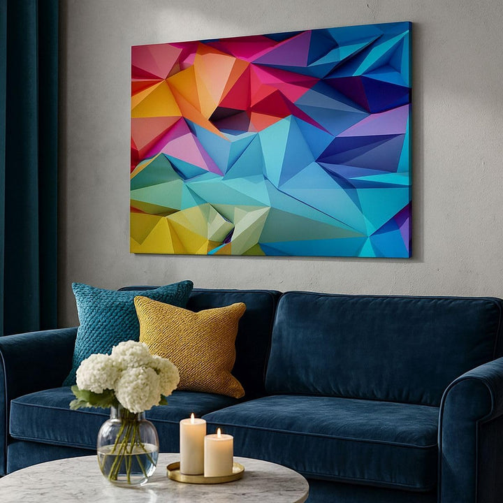 Bilder auf Leinwand Formen futuristisch geometrisch Leinwandbild 70x50cm Wandbilder Dekoration Wohnz