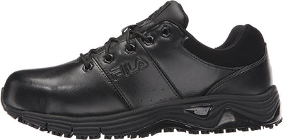 Fila Men's Memory Breach Work Slip Resistant Steel Toe Low Walking Shoe, Black/Black/Black, 13 M US