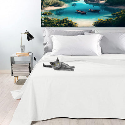 Byour3 - Tagesdecke Reine Baumwolle 100% LICHT Doppelbett Einzelbett Queen Size Bettdecke Rechteckig