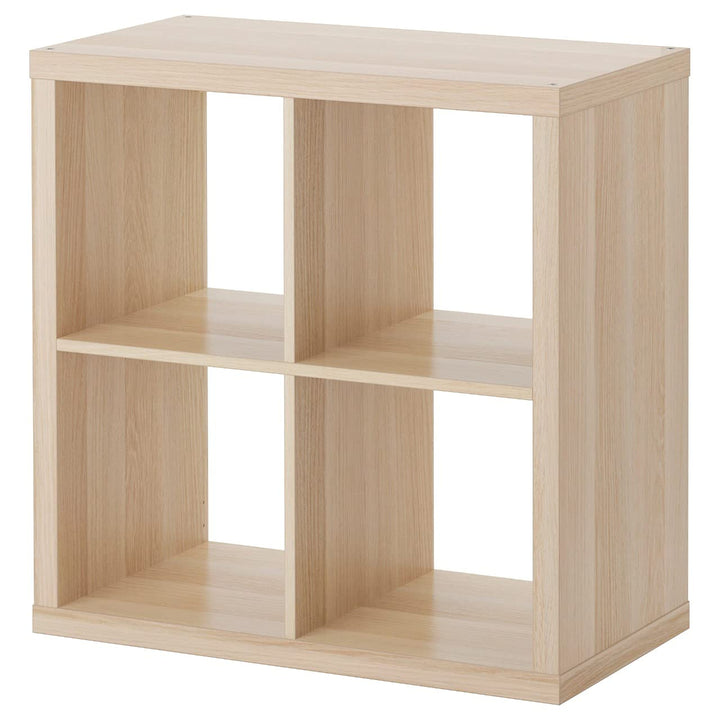 IKEA KALLAX Regal, grössere Aufbewahrungslösung, (weiss gebeizte Eiche, 77 x 77)