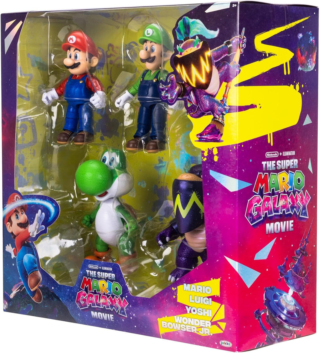Super Mario Galaxy Movie – 13 cm-Figuren-Multipack – Mario, Yoshi und Exklusive Wonder Bowser Jr. un