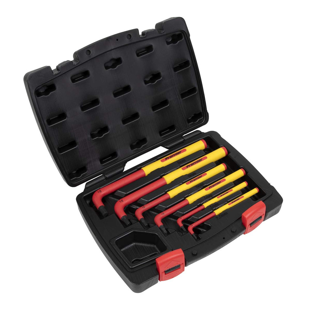 Hex Key Set 6pc Extra-Long VDE 1 Red, 1 Red