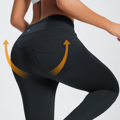 BALEAF Damen Thermo Leggings Winter Strumpfhosen gefüttert Thermounterwäsche Warm Laufhose Yogahose
