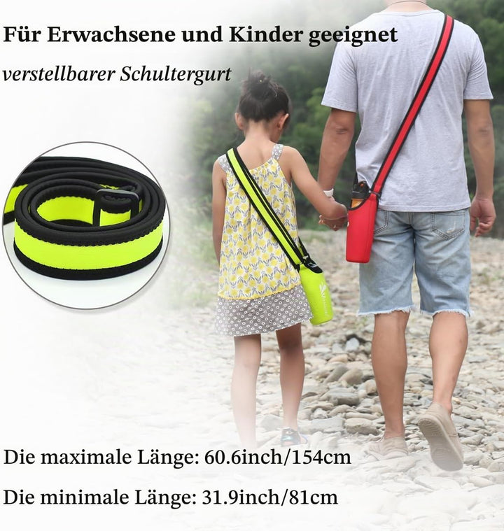 VIVAGLORY hundetrinkflasche &amp; wasserflaschenhalter mit Schultergurt-Kombi, Hunde Trinkflasche &amp; Wass