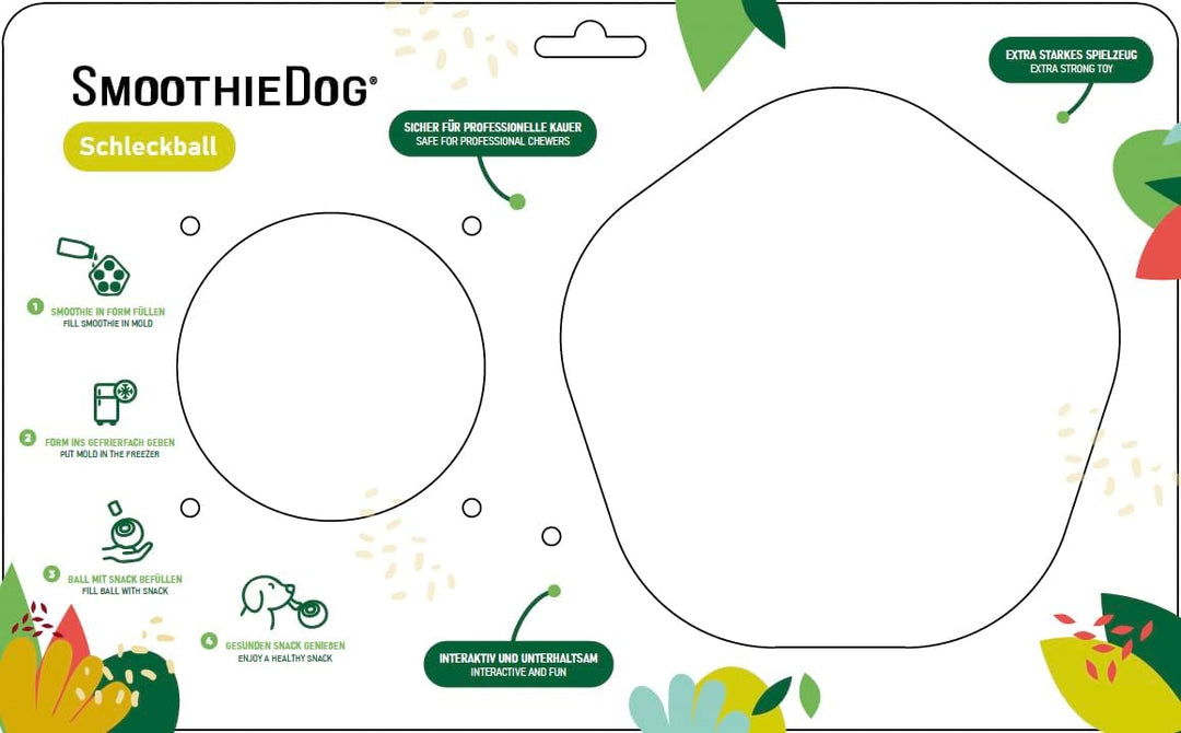 SmoothieDog Schleckball Hundesmoothie 3er Huhn - Schleckball für Hunde, Snackball, zur Beschäftigung