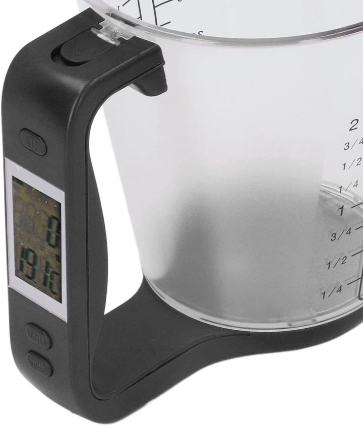 BORDSTRACT Digitale Messbecherwaage, Backwaage Flüssigkeitswaage, 1 kg Küchenwaage mit LCD-Display f