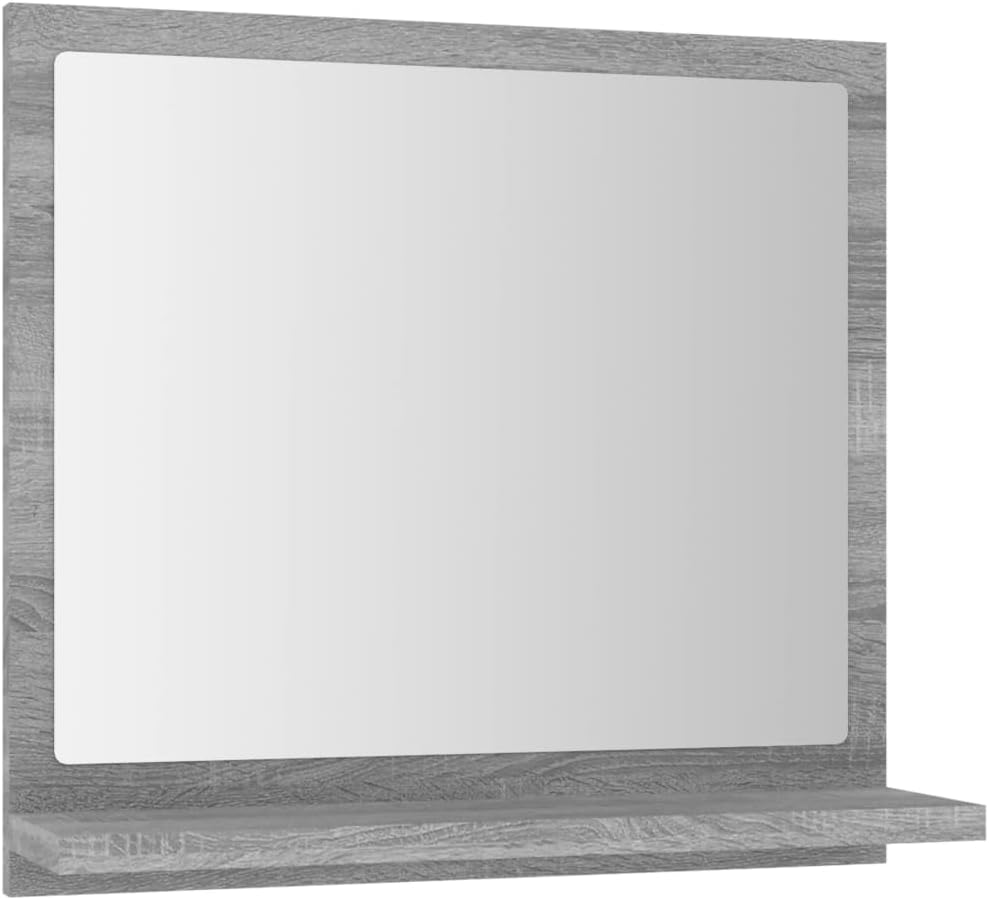BUKSCYJS Spiegelschrank,Badezimmer Schrankbadspiegel Grau Sonoma 40x10,5x37 cm Holzwerkstoffgeeignet