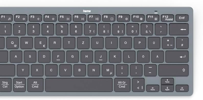 Hama Bluetooth Mini Tastatur Travel 400" für Tablets, kabellose Tastatur, QWERTZ DE Layout schwarz