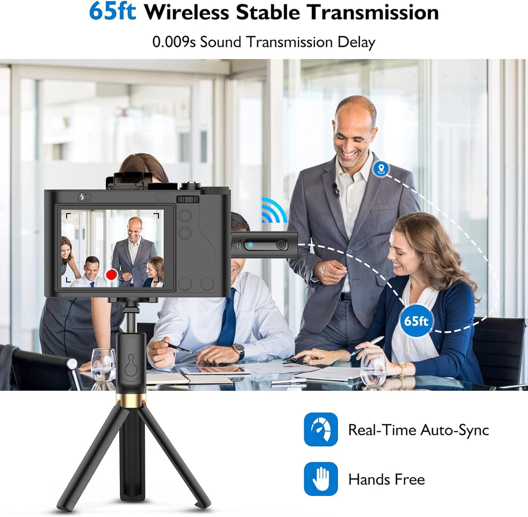 Wireless Professionelles Lavalier-Mikrofon für iPhone, Android Handys, Kameras - Kabelloses, omnidir