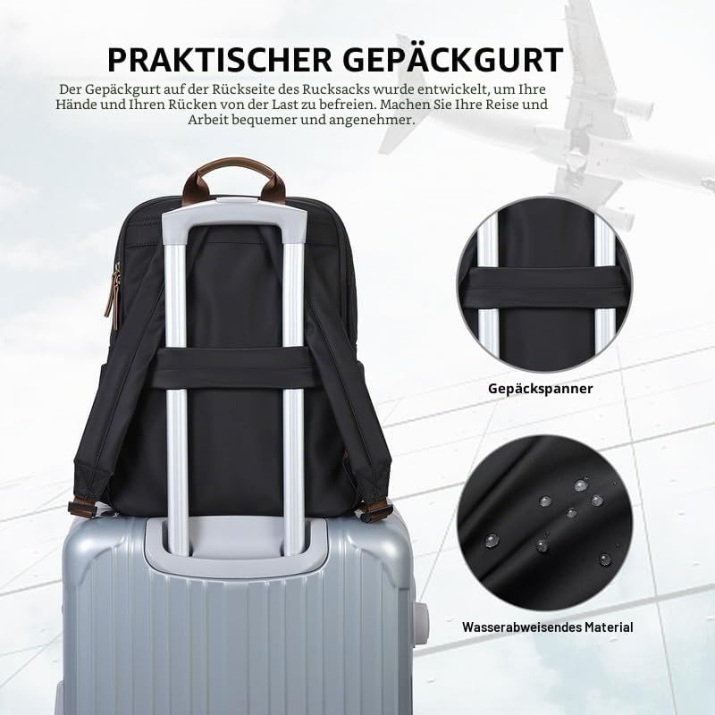 GOLF SUPAGS Laptop Rucksack Damen Elegant 14 Zoll Schulrucksack Herren Tagesrucksack Wasserdicht Sch