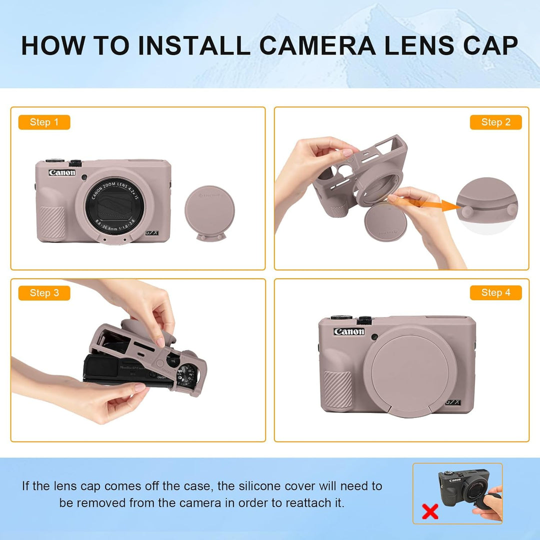 Easy Hood Schutzhülle für Canon Powershot G7 X Mark III Digitalkamera, weiche Silikon-Schutzhülle mi