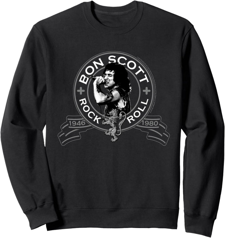 Bon Scott Rock n' Roll Lion Shield Sweatshirt