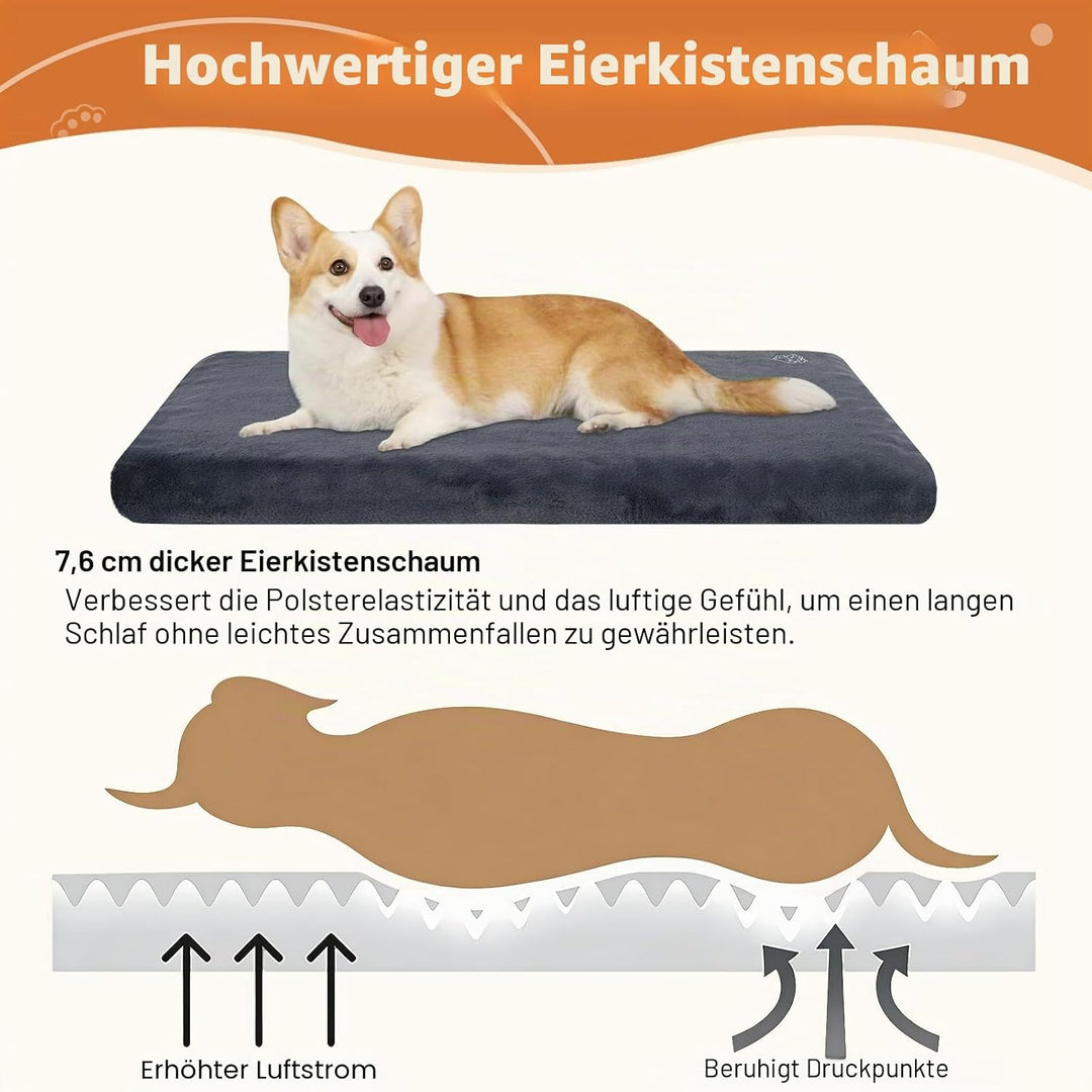EMPSIGN Hundebett Mittelgrosse Hunde Hundekissen Waschbar, Hundebett Wasserdicht M 74x46x5.8cm, Hund