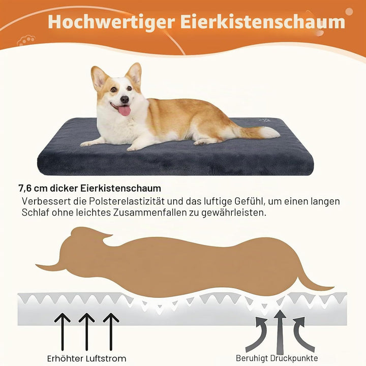 EMPSIGN Hundebett Mittelgrosse Hunde Hundekissen Waschbar, Hundebett Wasserdicht M 74x46x5.8cm, Hund