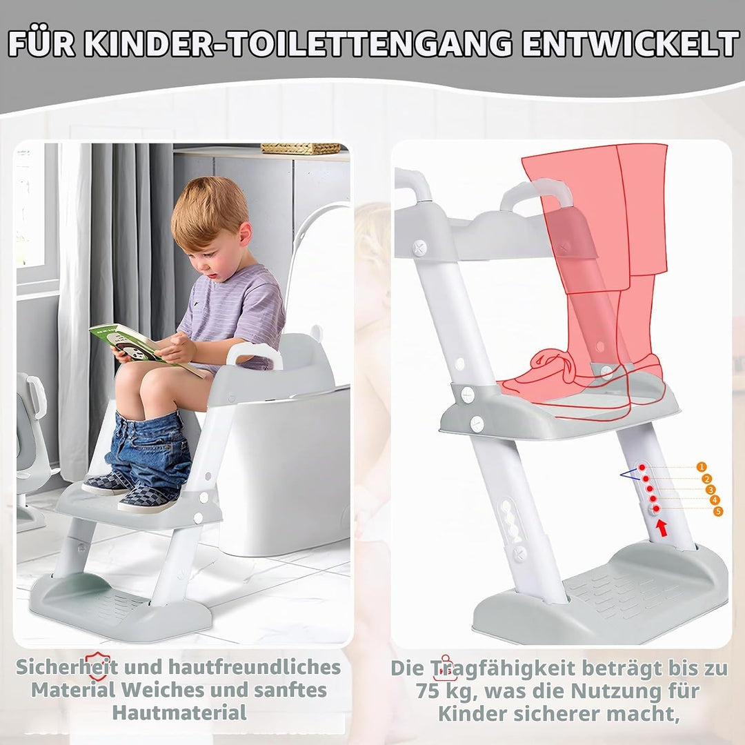 Toilettensitz Kinder Kinder WC,Toilettenaufsatz Kinder, Toilettensitz Toilettentrainer mit Treppe,Ve