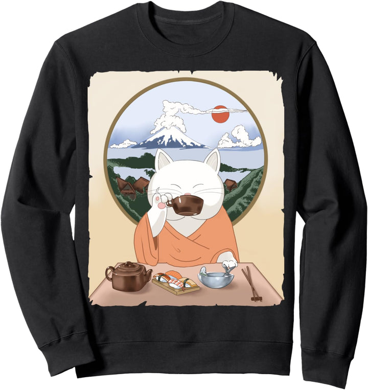 Lustige japanische Katze | japanische Teezeremonie | Sushi-Katze Sweatshirt
