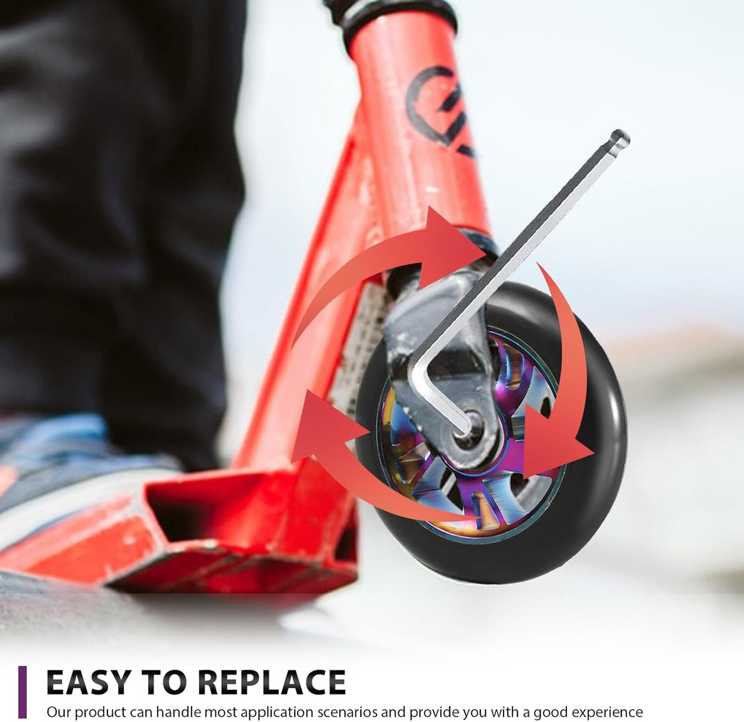 Stunt Scooter Rollen 110mm: LEKEFETO 2 StückStunt Scooter Räder mit ABEC-9 Lager, Kick Scooter Rolle