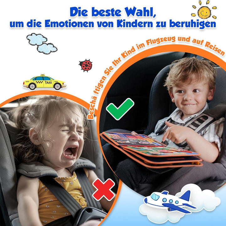 ZOOI Busy Board Montessori Spielzeug ab 1 Jahr, Busy Book Quiet Book Kinderspielzeug ab 1 2 3 4 Jahr
