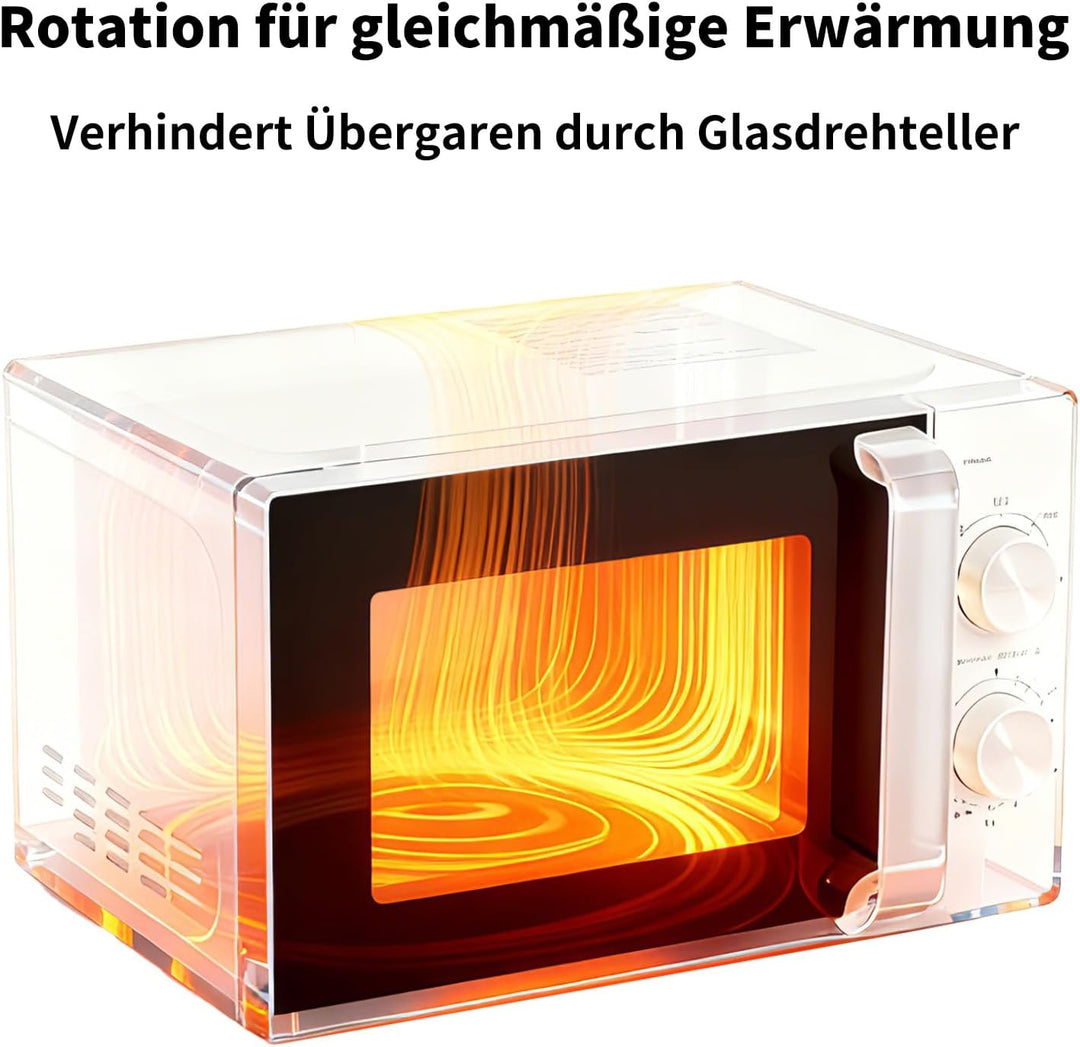 Smad Solo-Mikrowelle 20L, 700W, Mikrowelle Klein, 5 Leistungsstufen, Auftaufunktion nach Zeit/Gewich