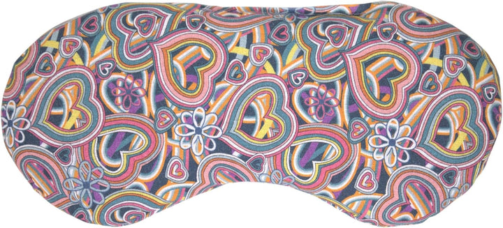 Bio-Bio Augenkissen Lavendel &amp; Leinsamen "Psychedelic Heart" zur Entspannung, zum Kühlen, erwärmen o
