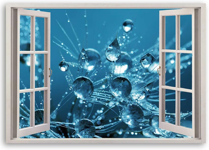 Feeby Dekobild 3D Illusion Deko Wand Kunstdruck abstrakt Blau 30x20 cm Deko Paneel 30x20 cm Blau_a,