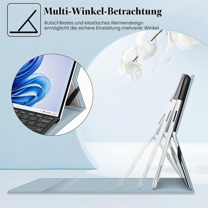 Fintie Hülle für Microsoft Surface Pro 9 13 Zoll (2022) - Multi-Sichtwinkel Hochwertigem Kunstleder