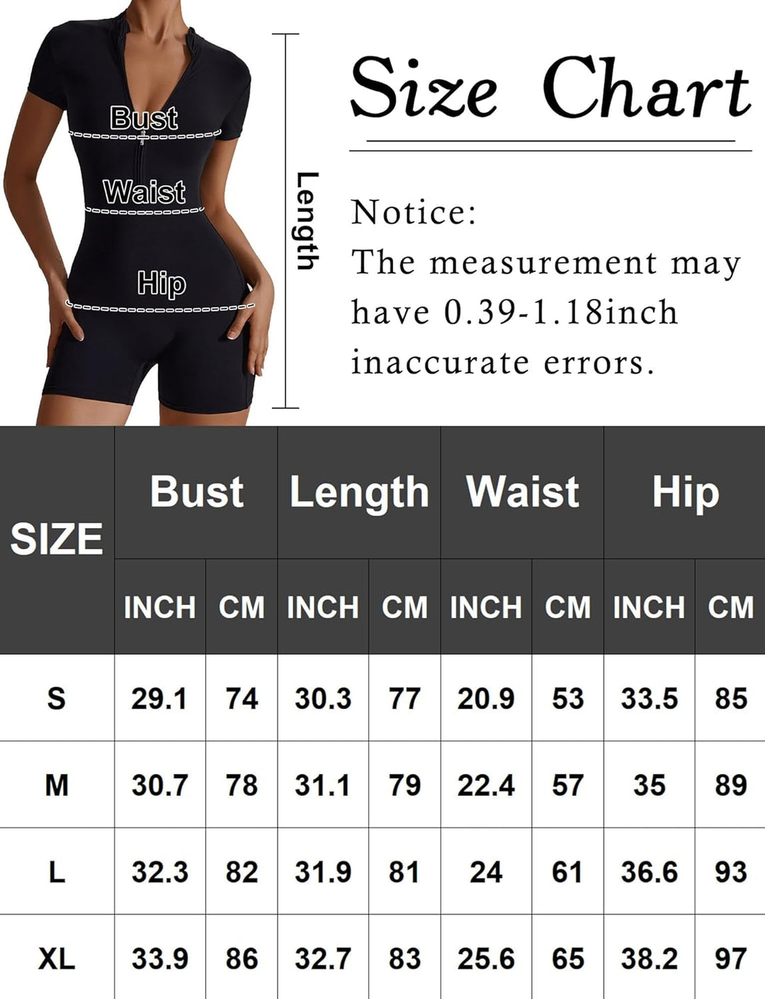 AIEOE Sport Jumpsuit Damen Kurz Eng Yoga Langarm One Piece mit Kragen Reissverschluss Bodysuit Plays