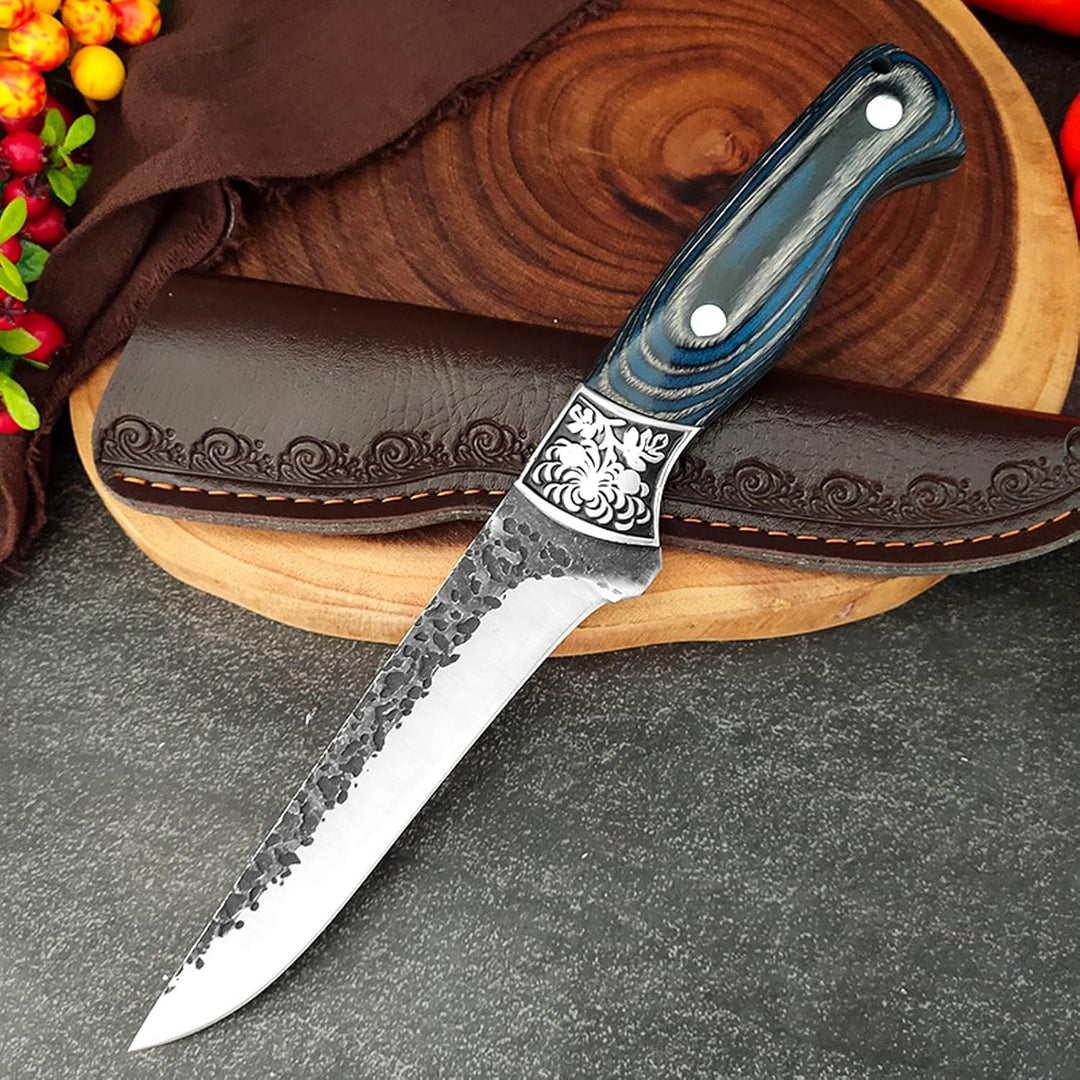 Fubinaty Ausbeinmesser Kochmesser handgefertigt geschmiedet Outdoor-Kochmesser Full Tang High Carbon