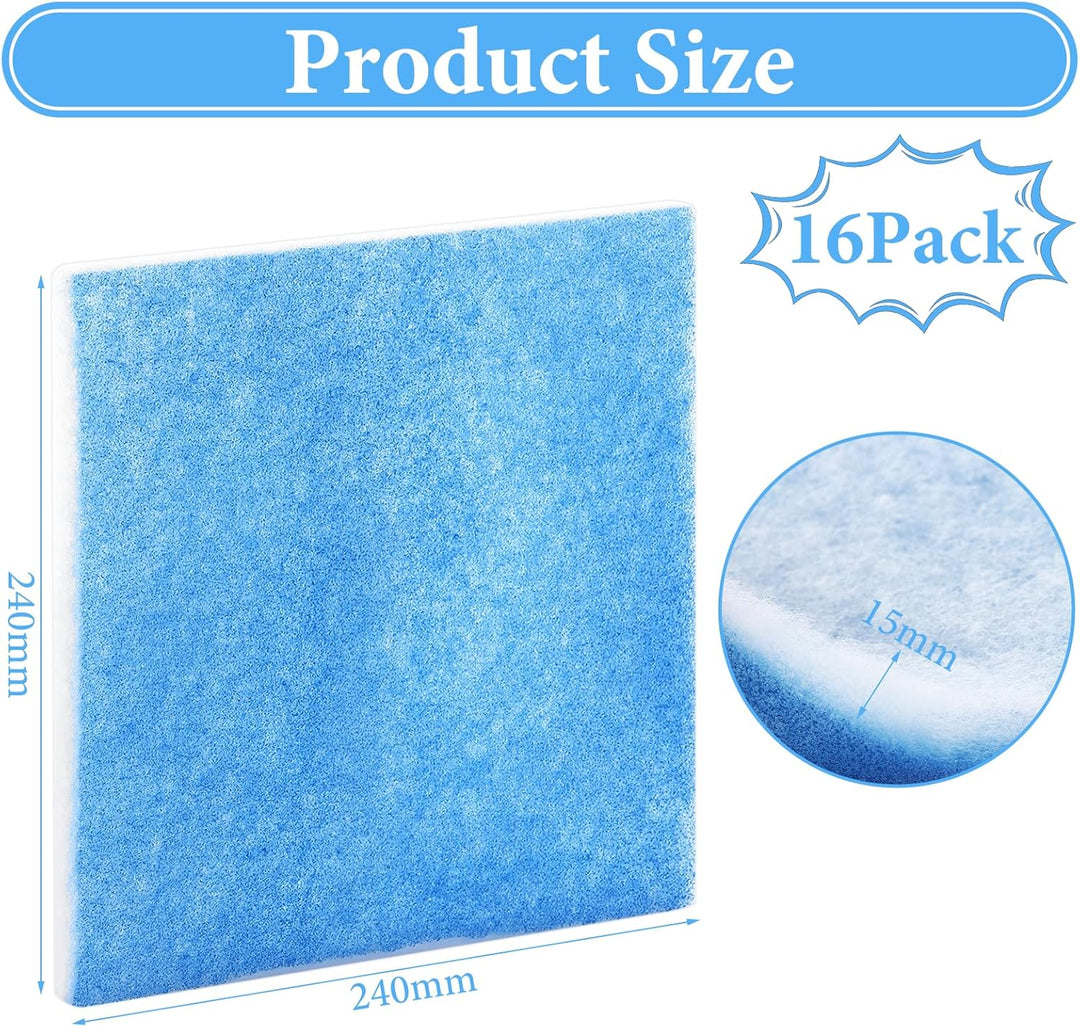 16 Stück Ersatzfilter für Limodor Lüfter 240x240mm, Filterklasse G4 für Badlüfter & WC-Lüfter, Ersat