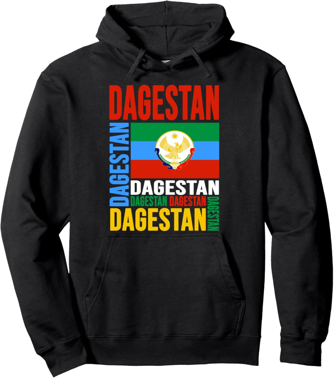 Dagestan Flag, Dagestan Is My Home, Dagestan Love, Dagestan Pullover Hoodie
