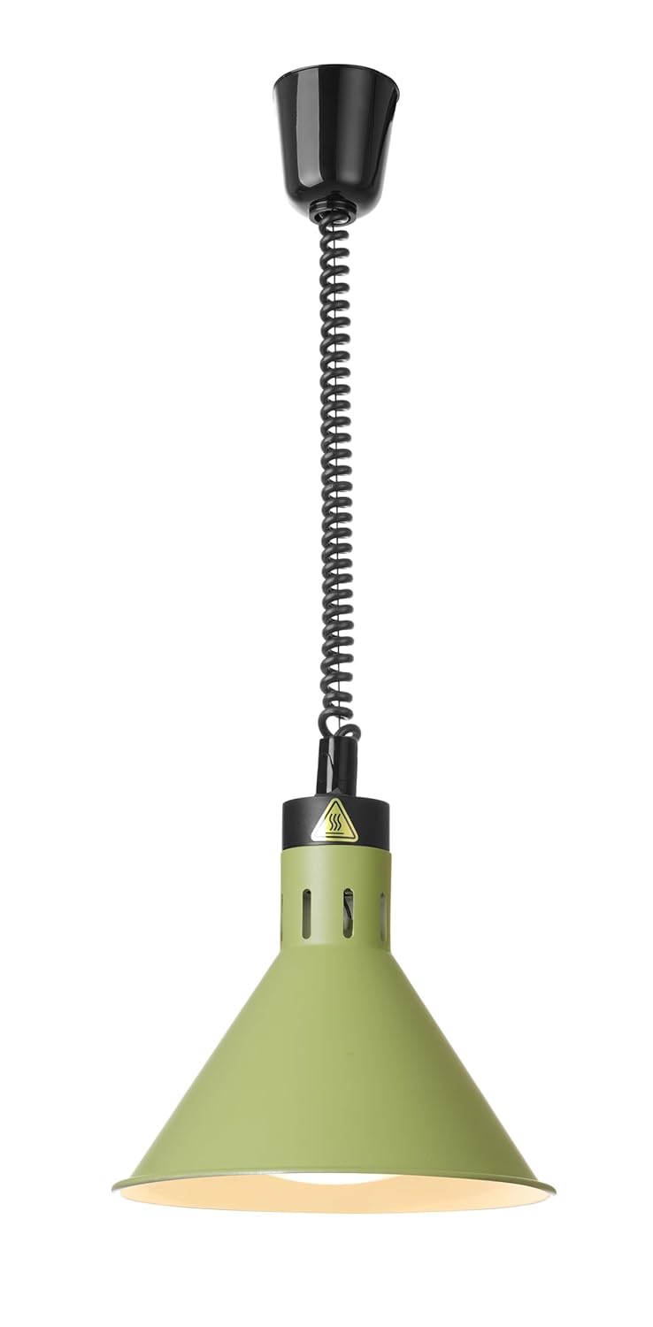 HENDI Wärmelampe, Konisch, Inkl. Bruchsicher Infrarotlampe, Höhenverstellbar, zum Warmhalten von Spe