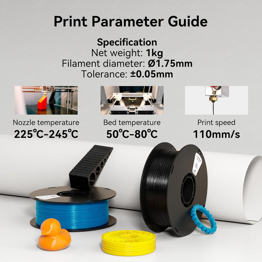 kexcelled TPU 95A Filament, Flexibel und Weich, Hervorragende Elastizität, 1,75mm 1kg Spule Rolle, 3