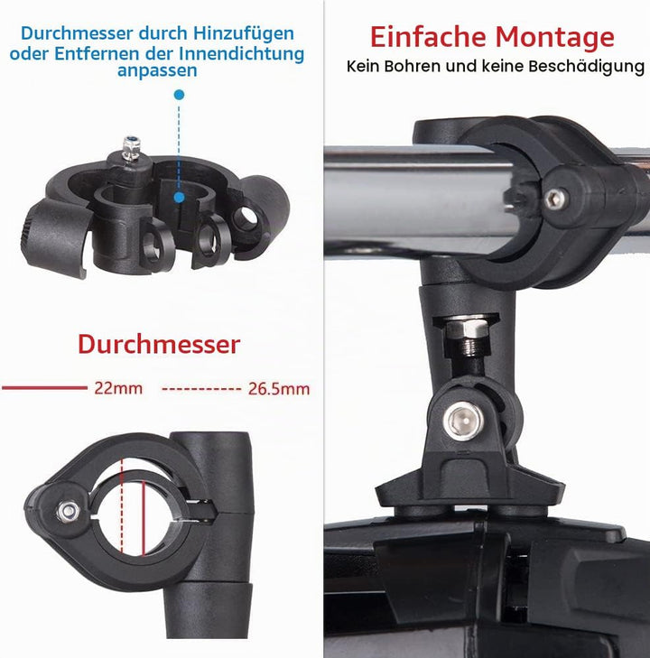 MARCHFA KOLOME Motorrad Zusatzscheinwerfer Led für Fahrrad ATV Traktor Gabelstapler Boot Universal L